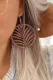 Brown Hollow Geometric Earrings