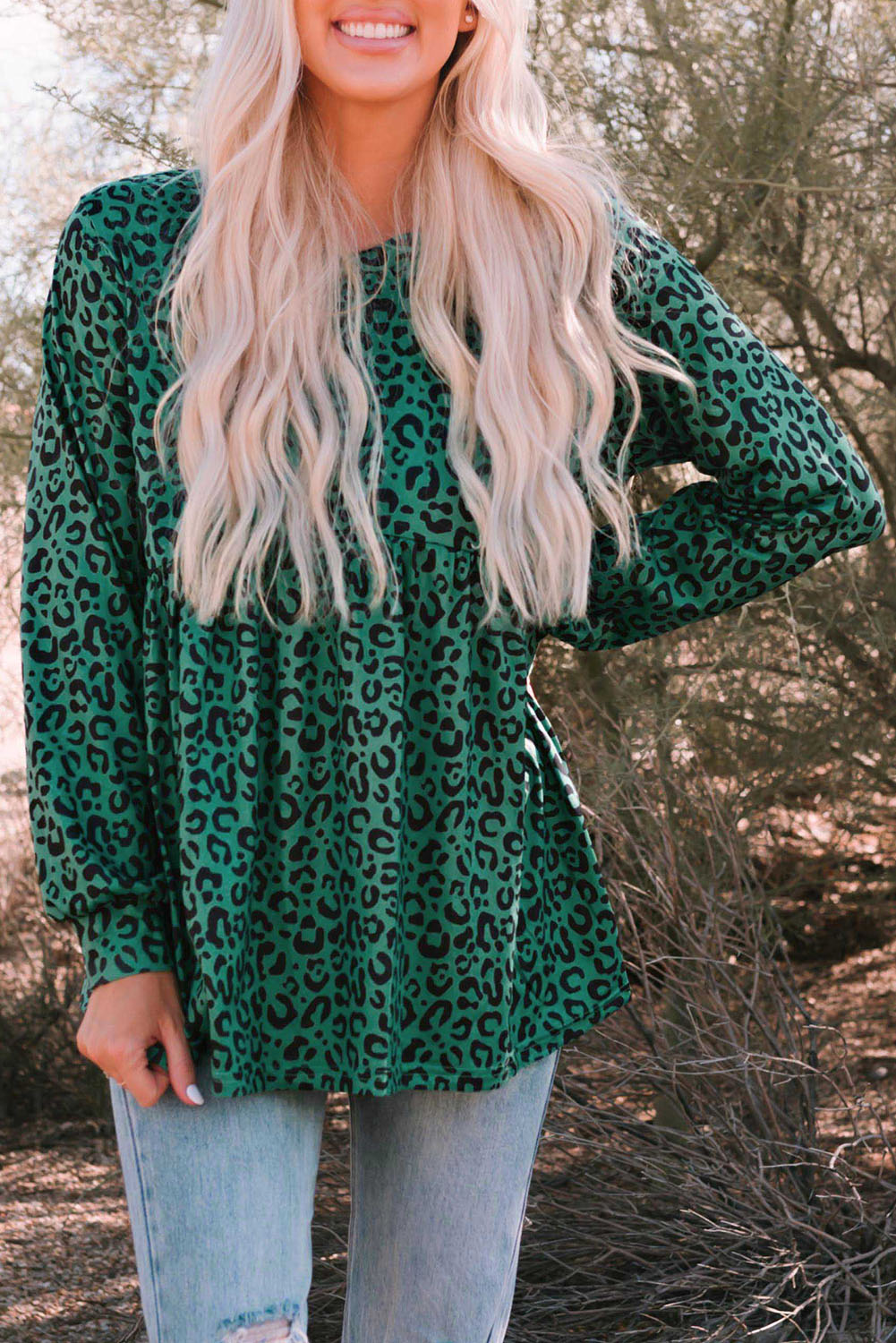SO ME Loud and True Leopard Flowy Woven Romper With Tie Straps