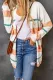 Long Sleeve Striped Cardigan with Pockets