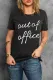 Black Out of Office Slim Fit Short Sleeve T Shirt