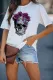 White Floral Ghost Graphic Loose Tee
