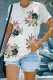 White Bunches of Flowers Casual Graphic Tee