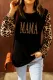 Black Leopard MAMA Graphic Long Sleeve Top