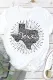 White Texas Map Graphic Print Short Sleeve T Shirt