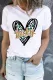 White St Patrick Lucky Leopard Clover Print Graphic Tee