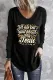 Black Let me tell you about my Jesus Graphic Long Sleeve Knit Top