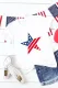 White USA Patriotic Star Shaped Graphic Tee