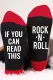 Black ROCK N ROLL Letter Print Crew Socks