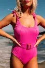 Rose Split Swimsuit Belt For Women High Waisted Bikini Accessory With Gold Chain Detail main image 1