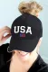 Black USA Flag Graphic Cap