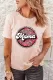 Pink Loved Mama Grunge Circle Leopard T-Shirt