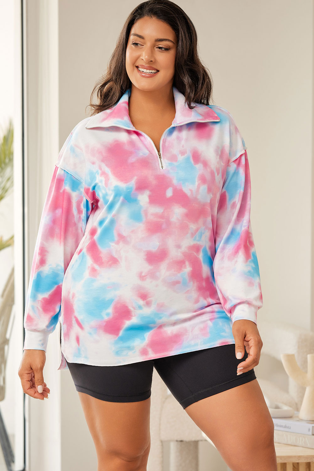 Plus size best sale tie dye hoodie