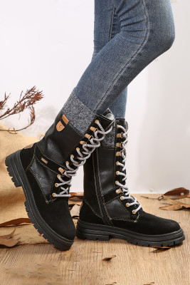 Dropship Spring Autumn Fashion Women Boots High Heels Platform Buckle Lace  Up Leather Short Booties Black Ladies Shoes Promotion 745 to Sell Online at  a Lower Price