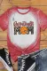 Fiery Red Basketball MOM Leopard Print Short Sleeve T Shirt