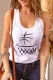 White Basketball Simple Drawing Tank Top