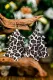 Christmas Tree Leopard Print Faux Leather Dangle Earrings