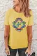 Yellow Western Aztec Print T Shirt
