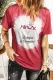 Fiery Red MIMOSA Letter Wine Glass Print Graphic Tee