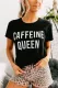 Black Caffeine Queen Print Short Sleeve T-shirt
