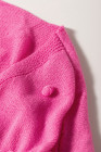 Multicolor Pompom Color Block Open Front Cardigan