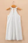 Boho Eyelet Pattern Halter Neck Sleeveless Dress main image 1
