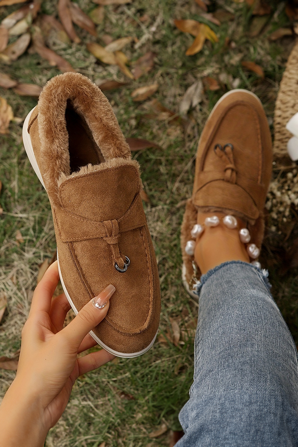 Cozy Chestnut Slip Ons main image 0