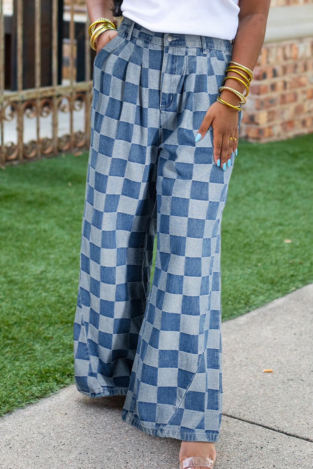 Dusk Blue High Waist Jeans main image 1