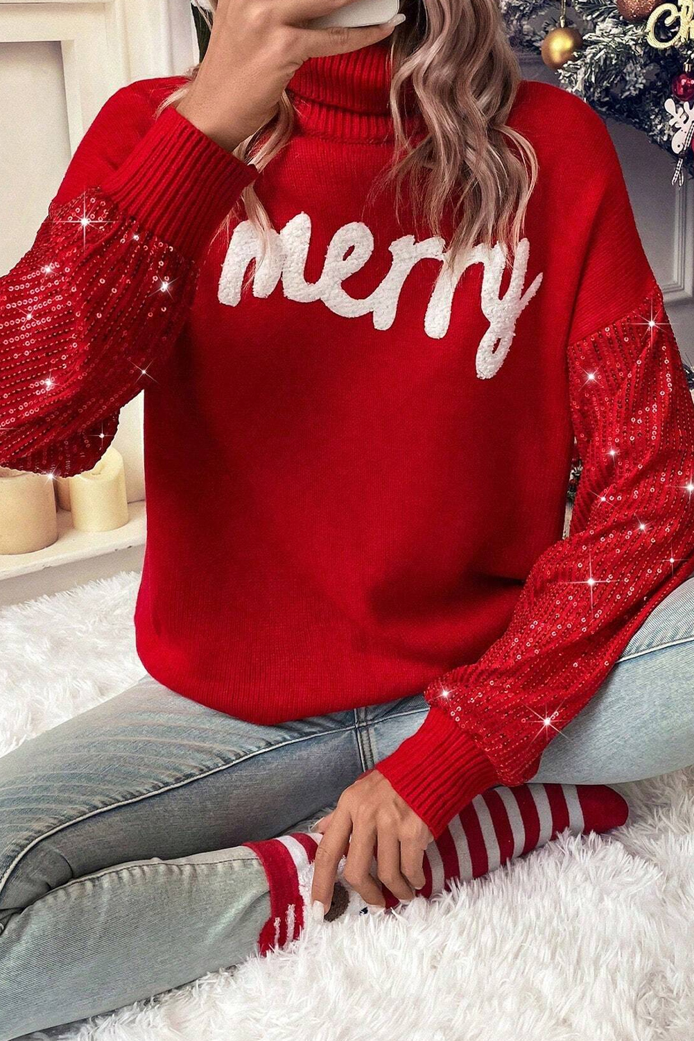 Chloe | Christmas Turtleneck Sweater