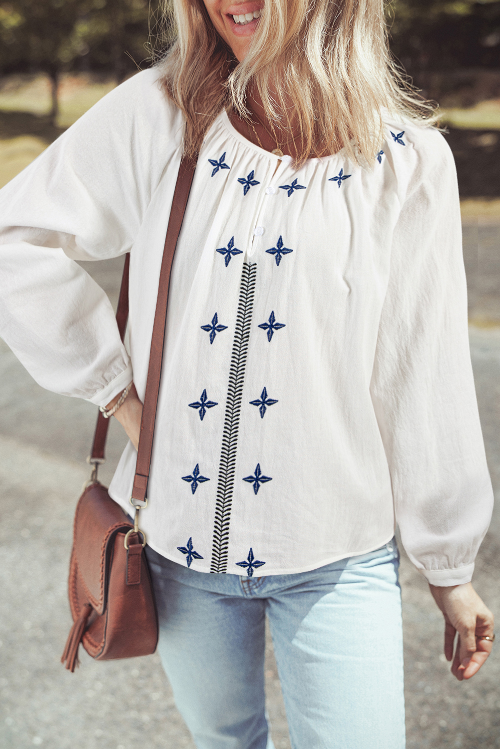 Sculpted Edge White Blouse