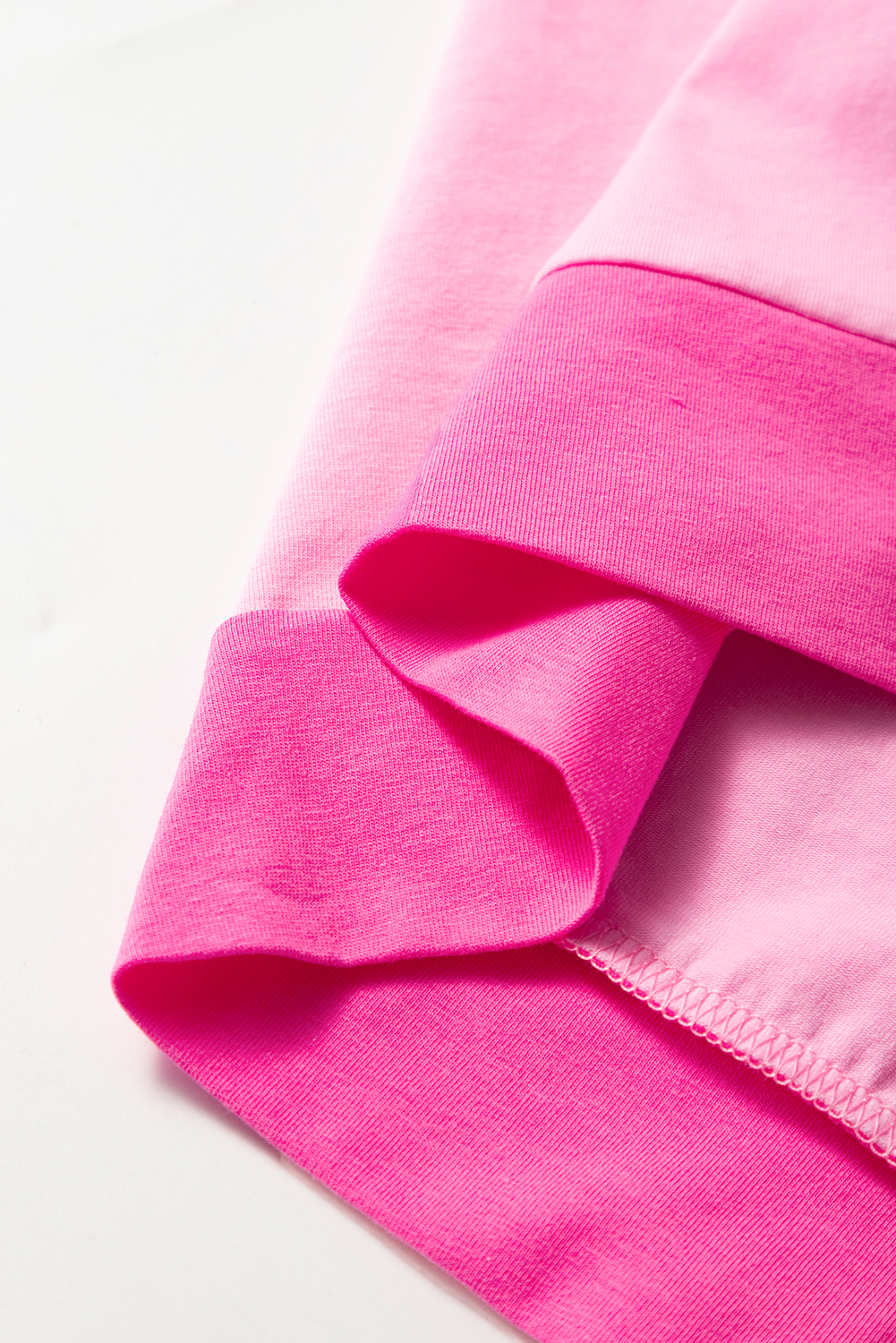 US$ 7.3 Drop-shipping Bright Pink Colorblock Patchwork Short Sleeve ...