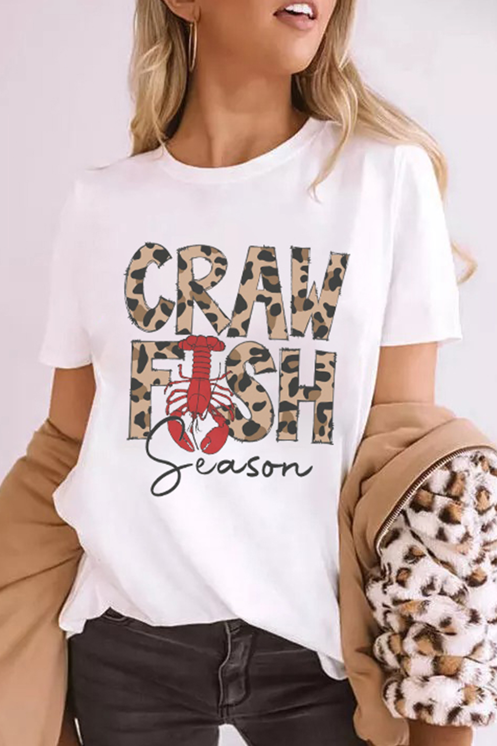 Crawfish and Leopard T-shirt main image 1