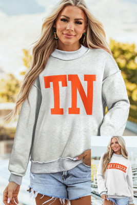 Light Grey TN TENNESSEE Double Printed Reversible Mock Neck Sweatshirt LC25321090-P1011